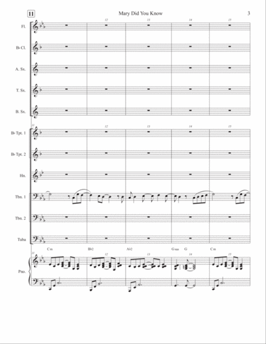 Mary, Did You Know? Mary, Did You Know? Small Ensemble scores gallery preview page 3