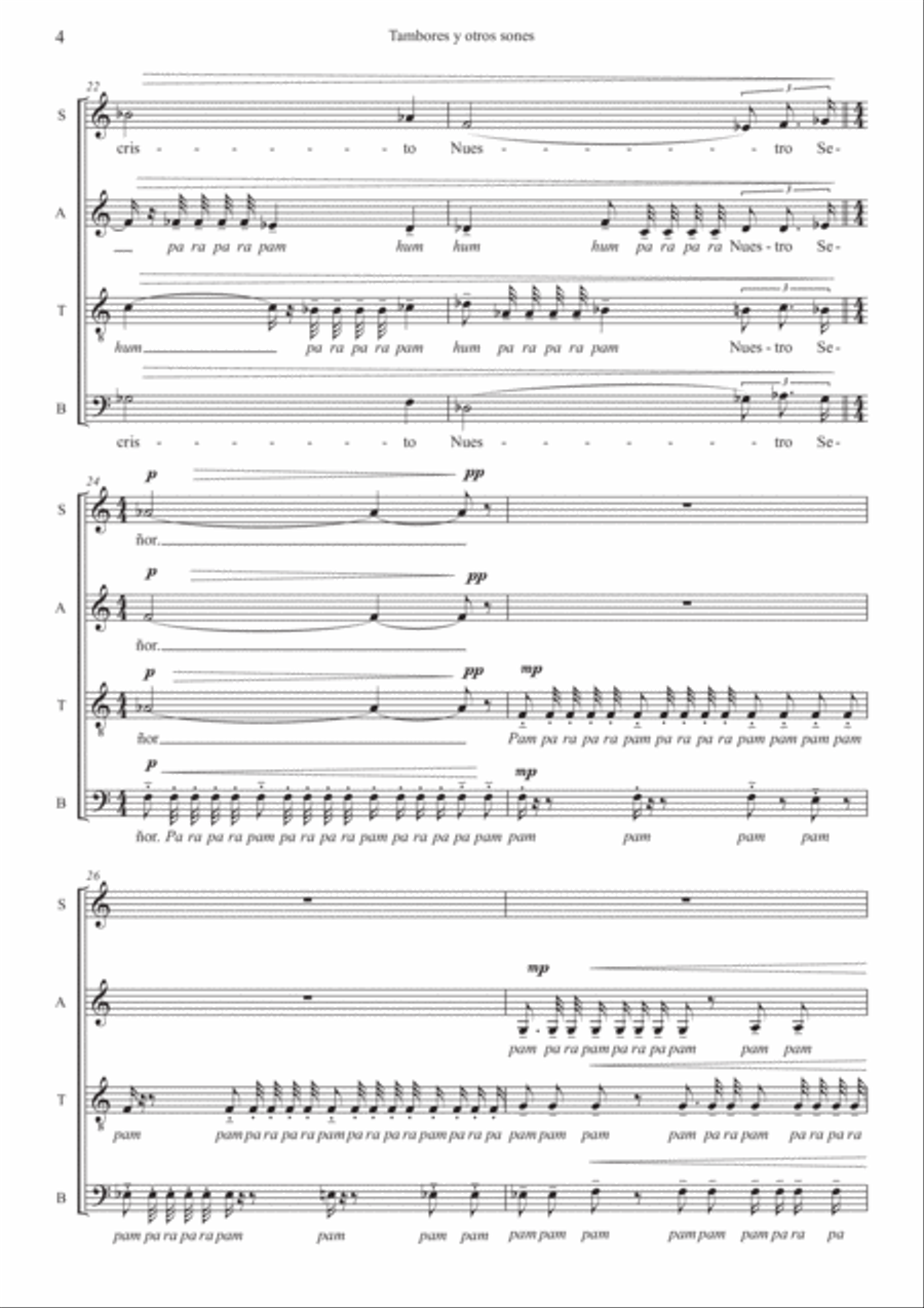 Tambores y otros sones Tambores y otros sones 4-Part scores gallery preview page 6