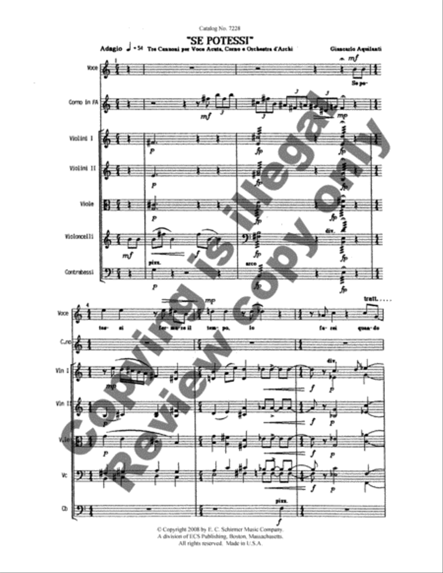 Se potessi (Three Songs) Se potessi (Three Songs) String Orchestra scores gallery preview page 3