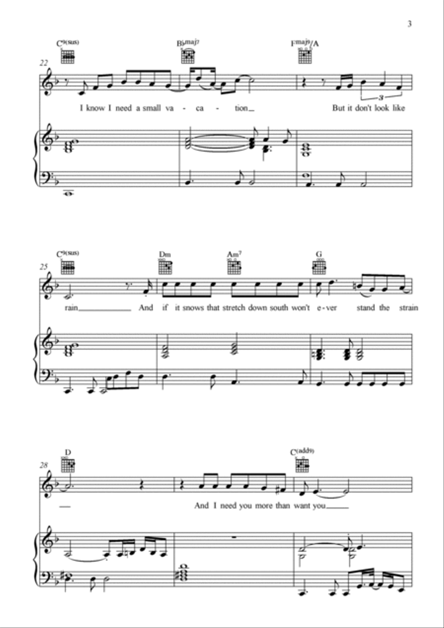 Wichita Lineman Voice scores gallery preview page 3