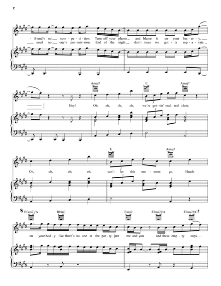 Empty Cups Piano, Vocal, Guitar scores gallery preview page 2