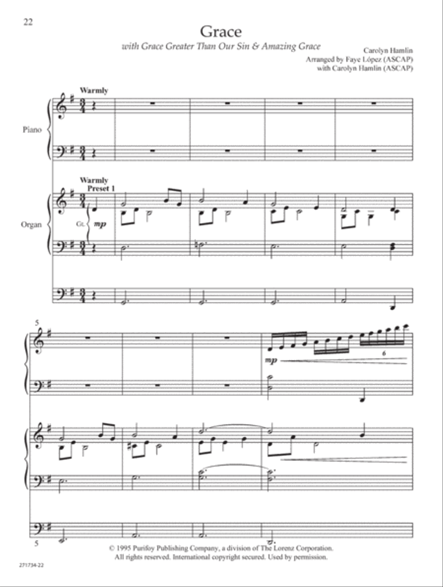 Grace So Amazing Organ scores gallery preview page 12