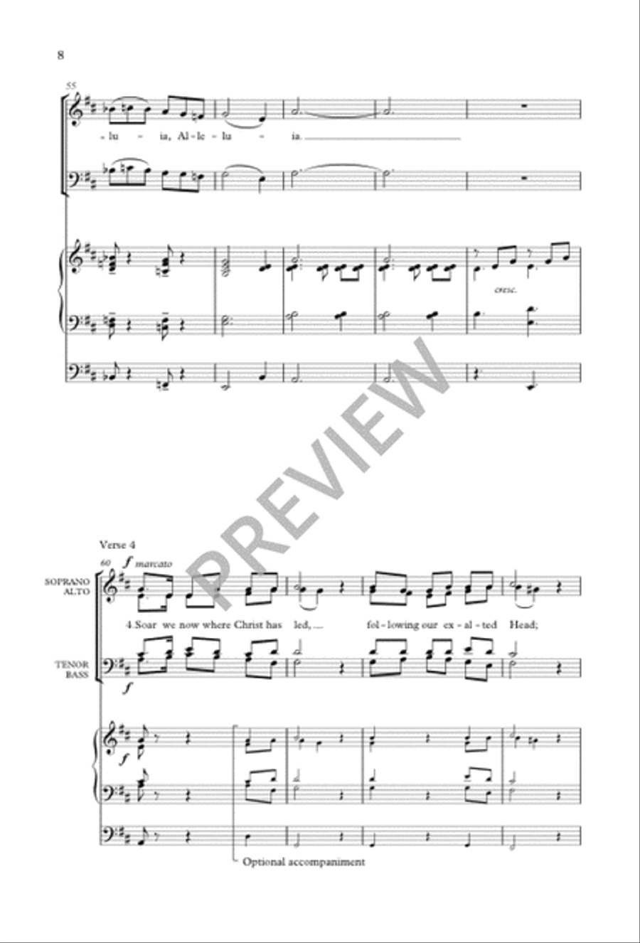 Love's Redeeming Work Is Done 4-Part scores gallery preview page 8