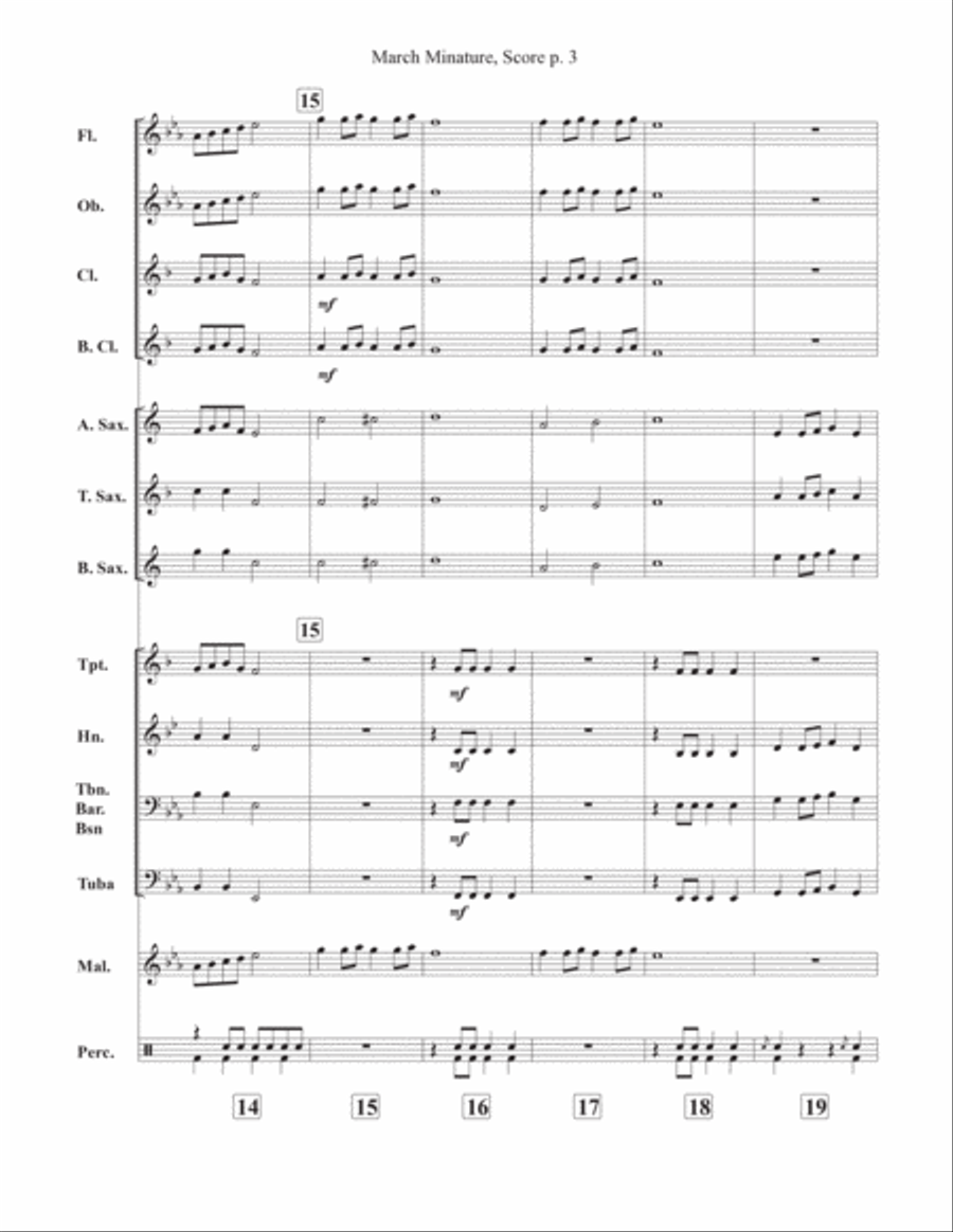 March Miniature Concert Band scores gallery preview page 3