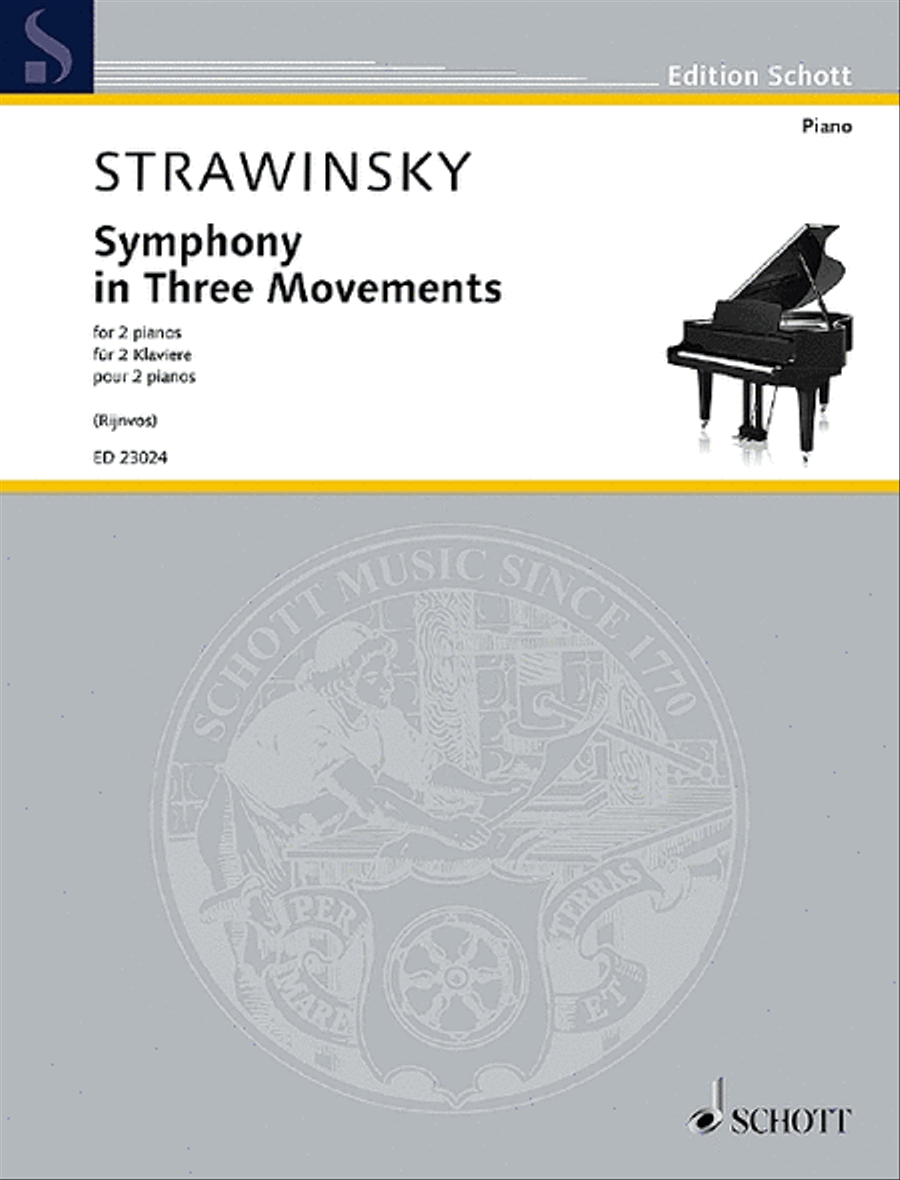 Symphony in Three Movements Piano scores gallery preview page 1