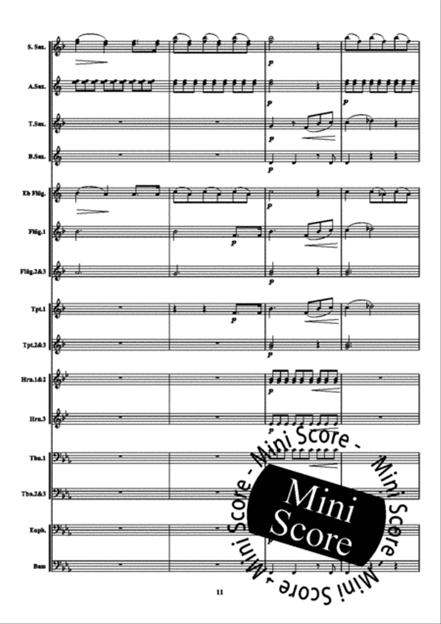 Notturno Fanfare Band scores gallery preview page 15