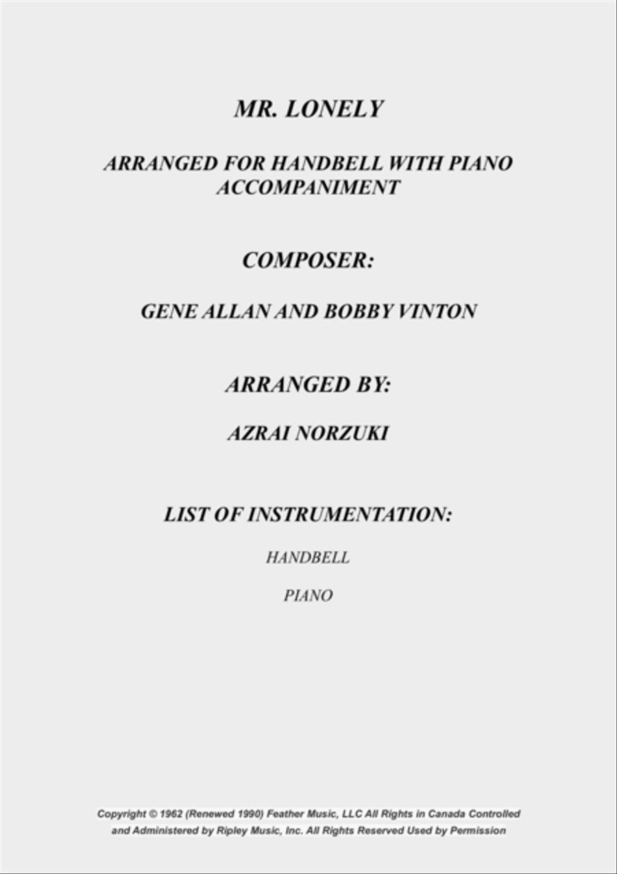 Mr. Lonely Chamber Music scores gallery preview page 2