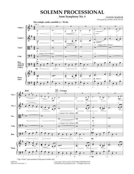 Solemn Processional (from "Symphony No. 4") - Full Score
