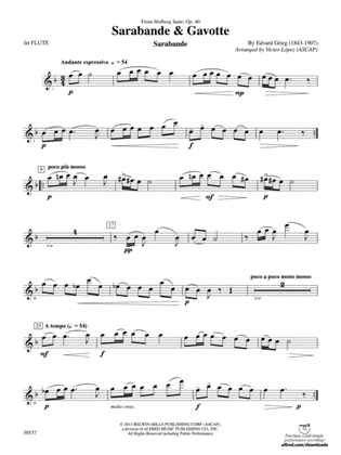 Sarabande & Gavotte (from the Holberg Suite, Op. 40): Flute