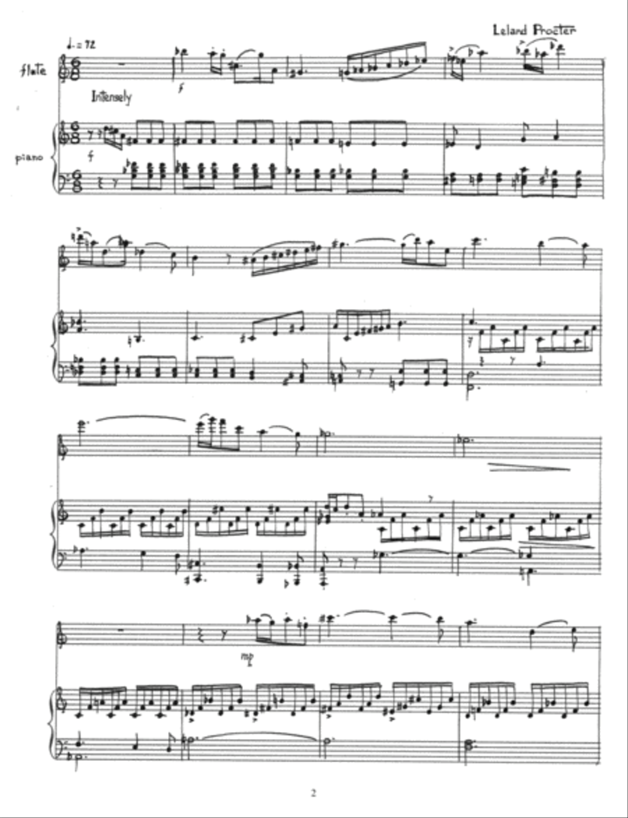 [Procter] Fantasy for Flute and Piano Flute Solo scores gallery preview page 4