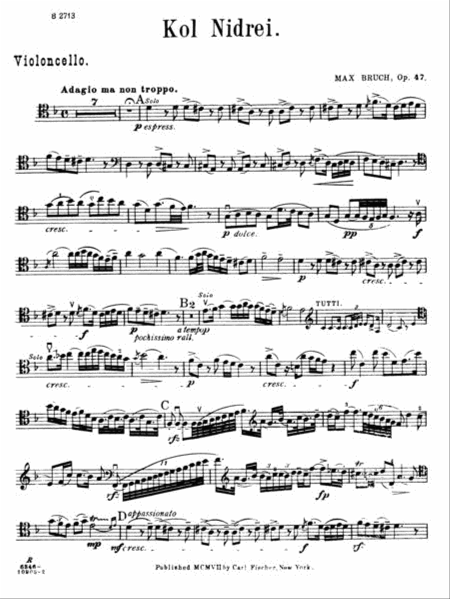 Kol Nidrei, Op. 47 Kol Nidrei, Op. 47 Piano Accompaniment scores gallery preview page 3