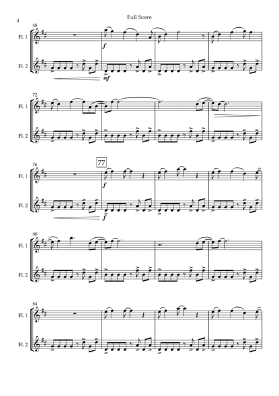 Without You Flute Duet scores gallery preview page 4