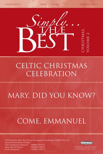 Simply The Best: Christmas V2 - Booklet CD Trax