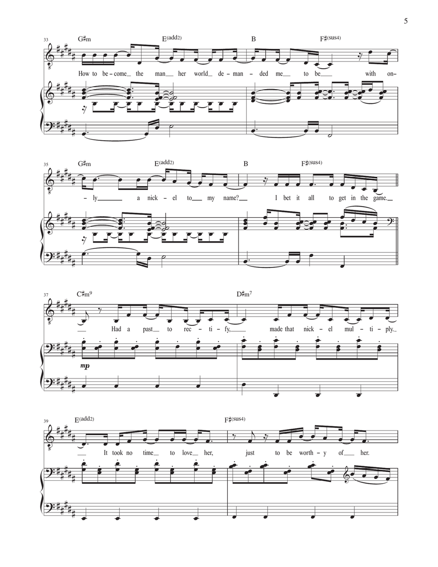 Past Is Catching Up To Me (from The Great Gatsby) Voice scores gallery preview page 5