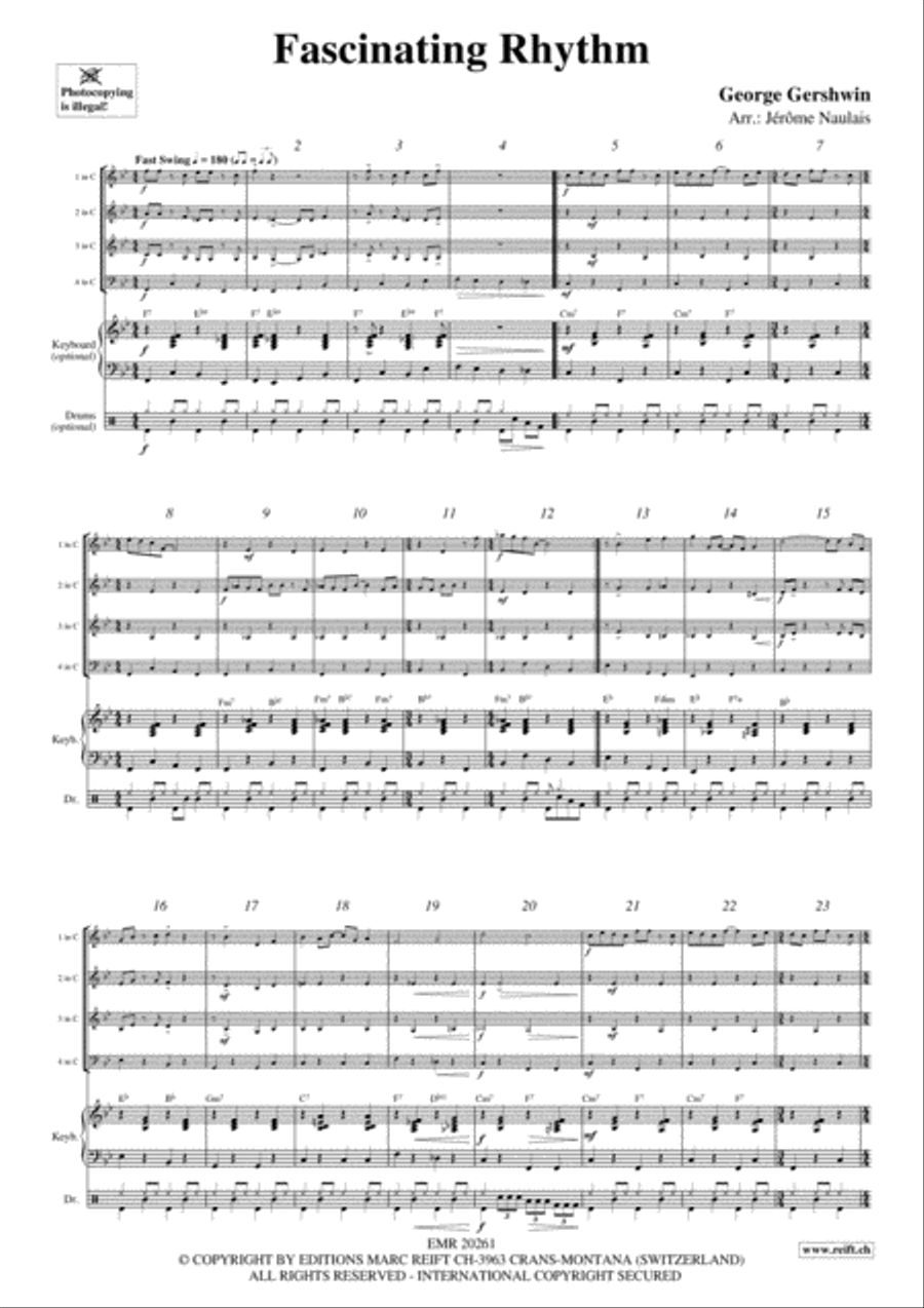 Fascinating Rhythm Brass Ensemble scores gallery preview page 3
