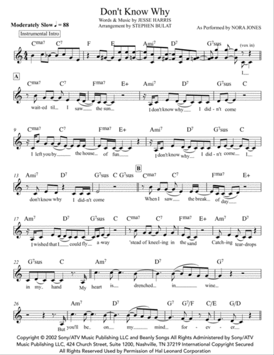 Don't Know Why Large Ensemble scores gallery preview page 2