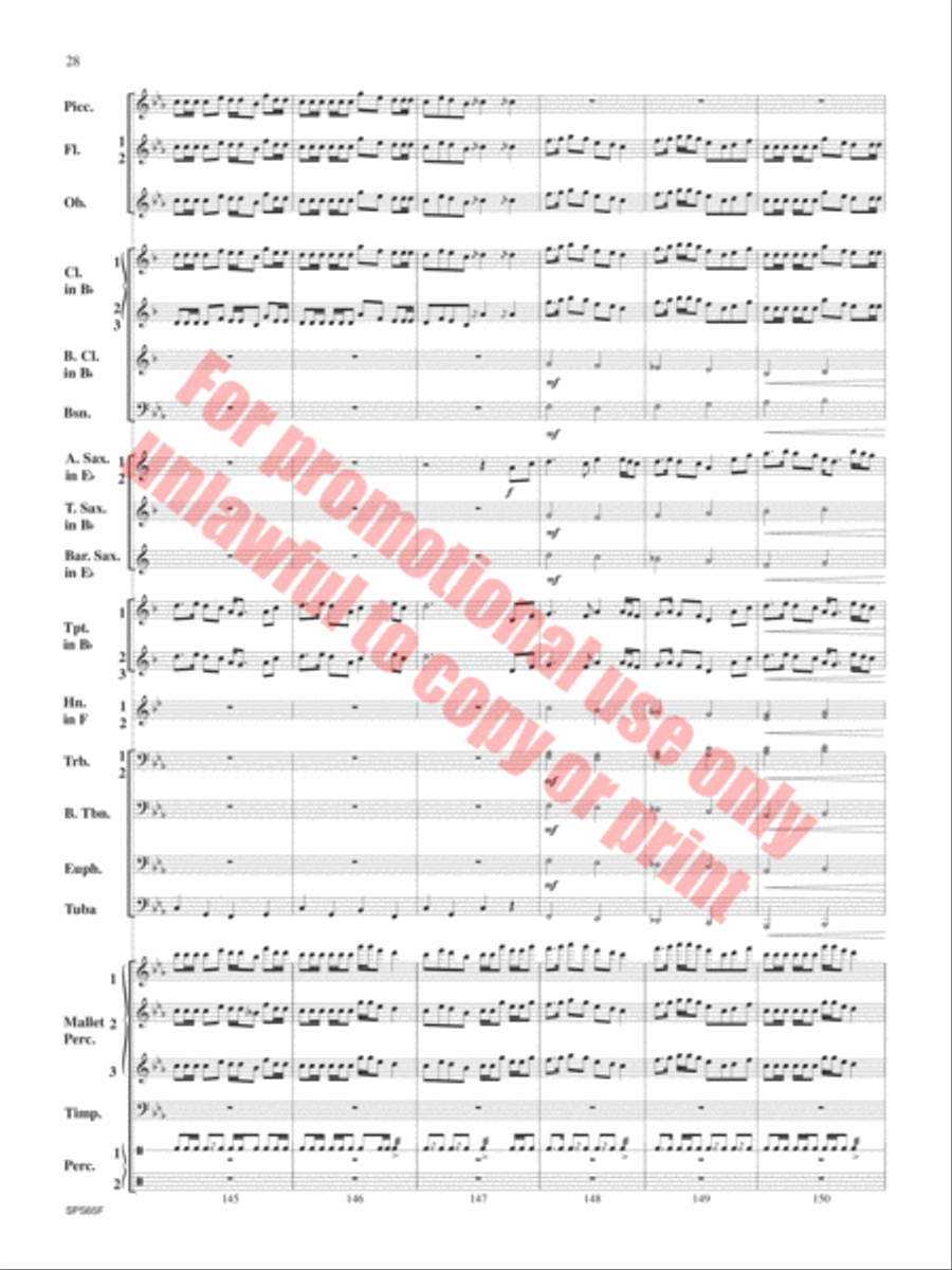 Rain and Snow on the Cedar Cliffs Concert Band scores gallery preview page 29