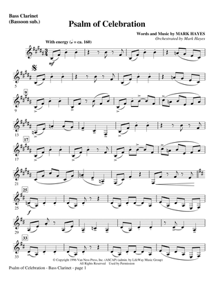 Psalm of Celebration - Bass Clarinet (sub. Bassoon)