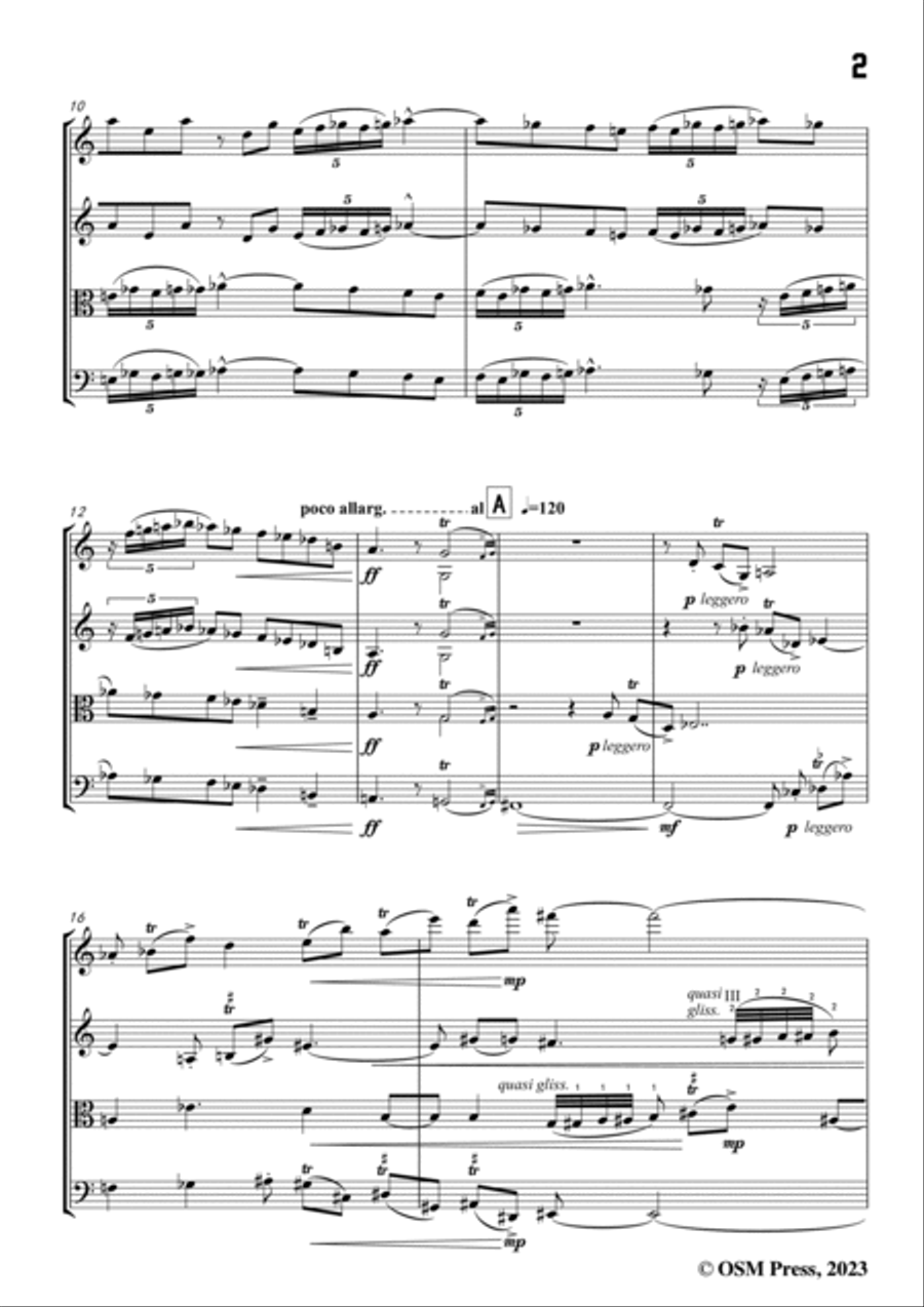 Bartók-String Quartet No.5,Sz. 102 String Quartet scores gallery preview page 3