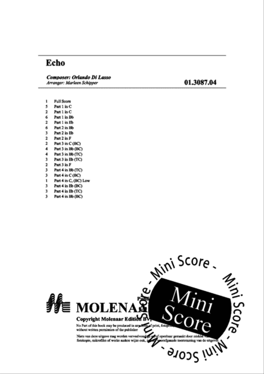Echo Echo Concert Band scores gallery preview page 4