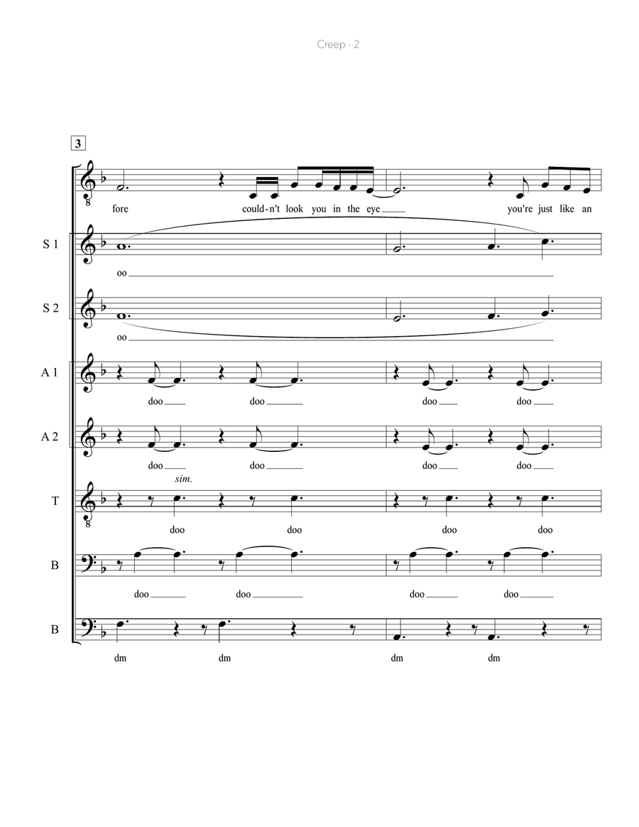 Creep 4-Part scores gallery preview page 2