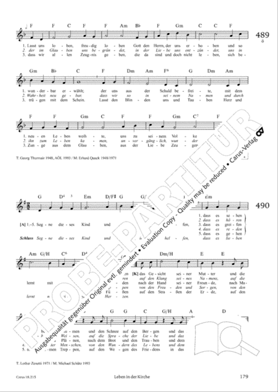 Gitarrenbuch zum Gotteslob Guitar scores gallery preview page 164