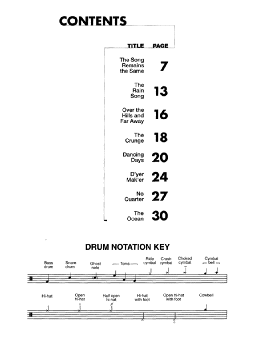 Led Zeppelin -- Houses of the Holy Platinum Drums Drum Set scores gallery preview page 2