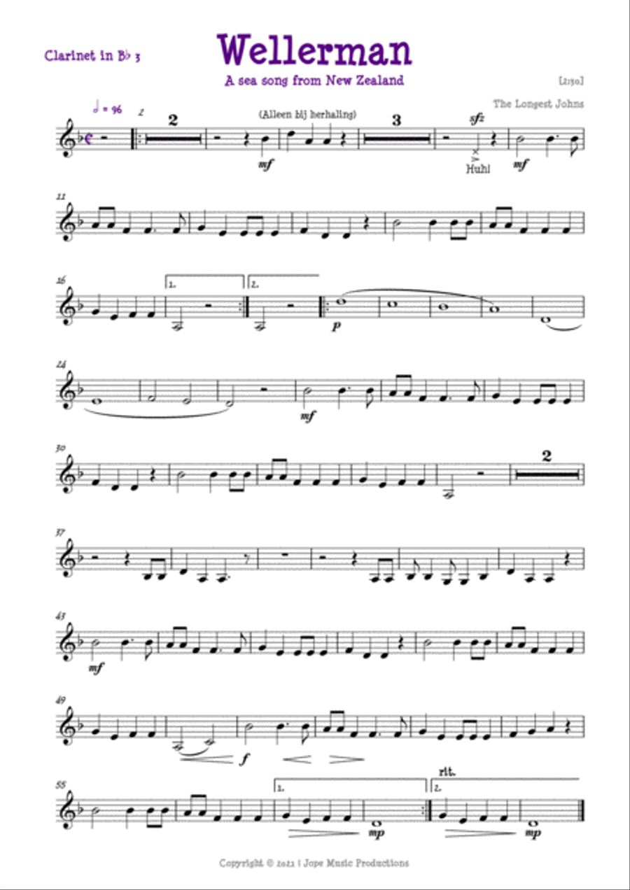 Wellerman Woodwind Ensemble scores gallery preview page 5