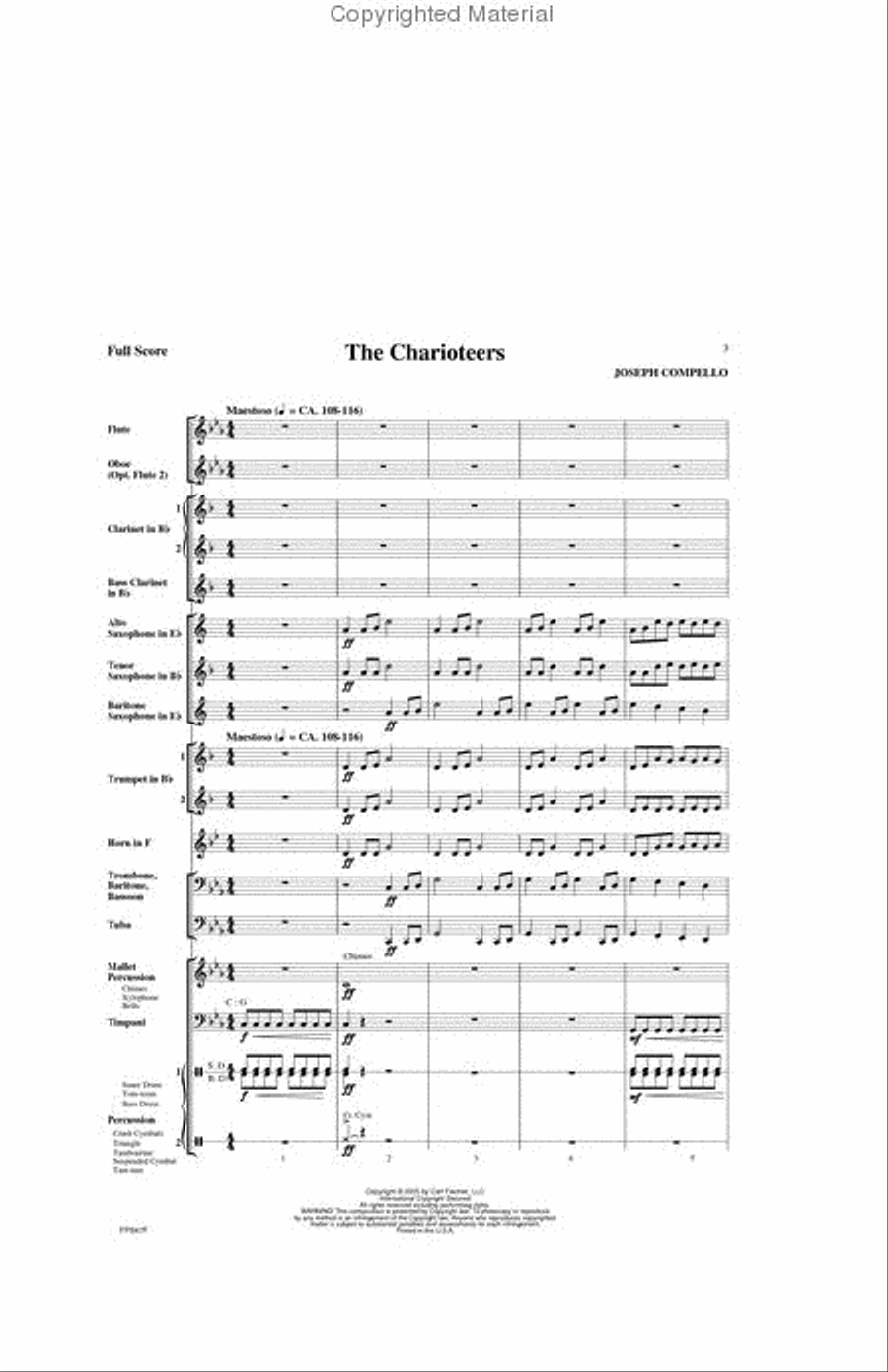 The Charioteers Concert Band scores gallery preview page 2