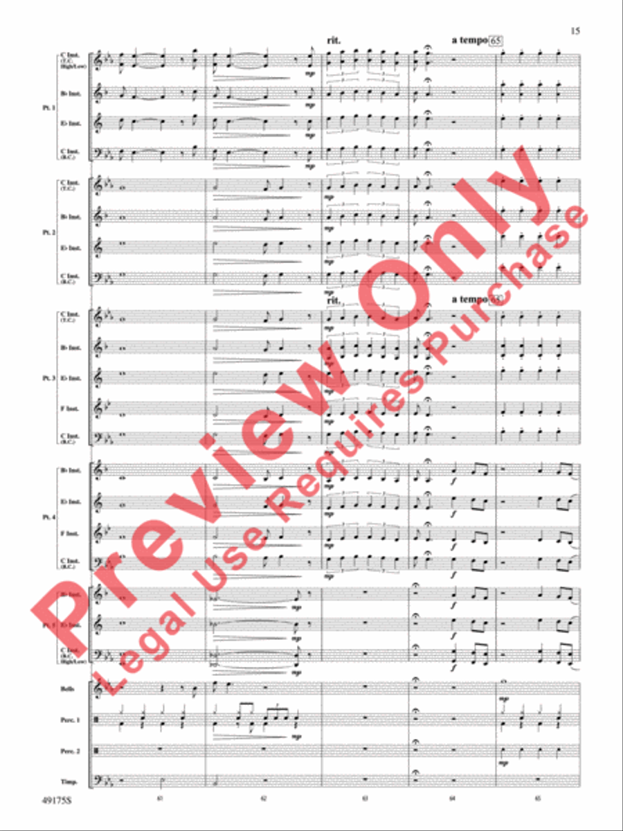 You'll Be Back Concert Band scores gallery preview page 16
