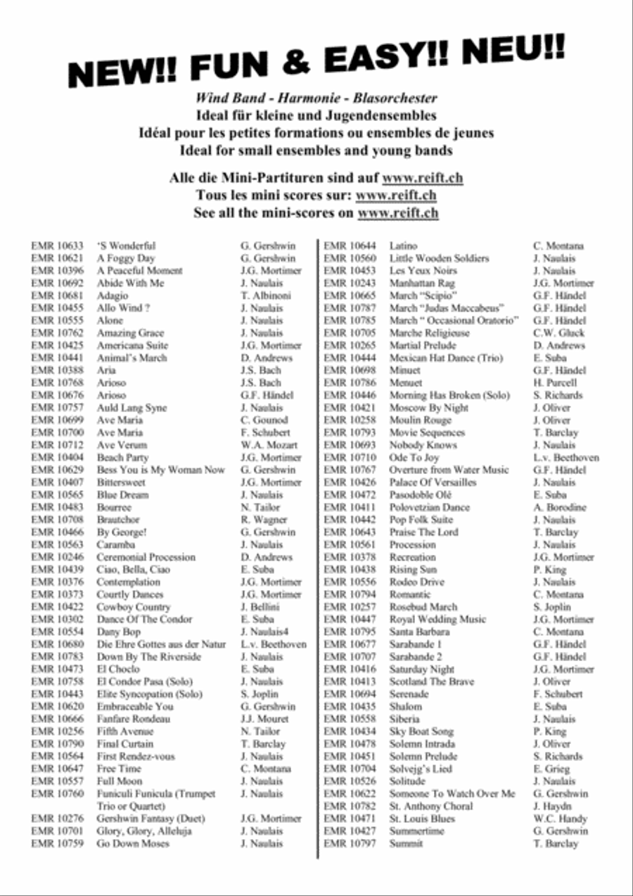 Swiss Holiday Concert Band scores gallery preview page 10