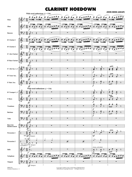Clarinet Hoedown - Conductor Score (Full Score)