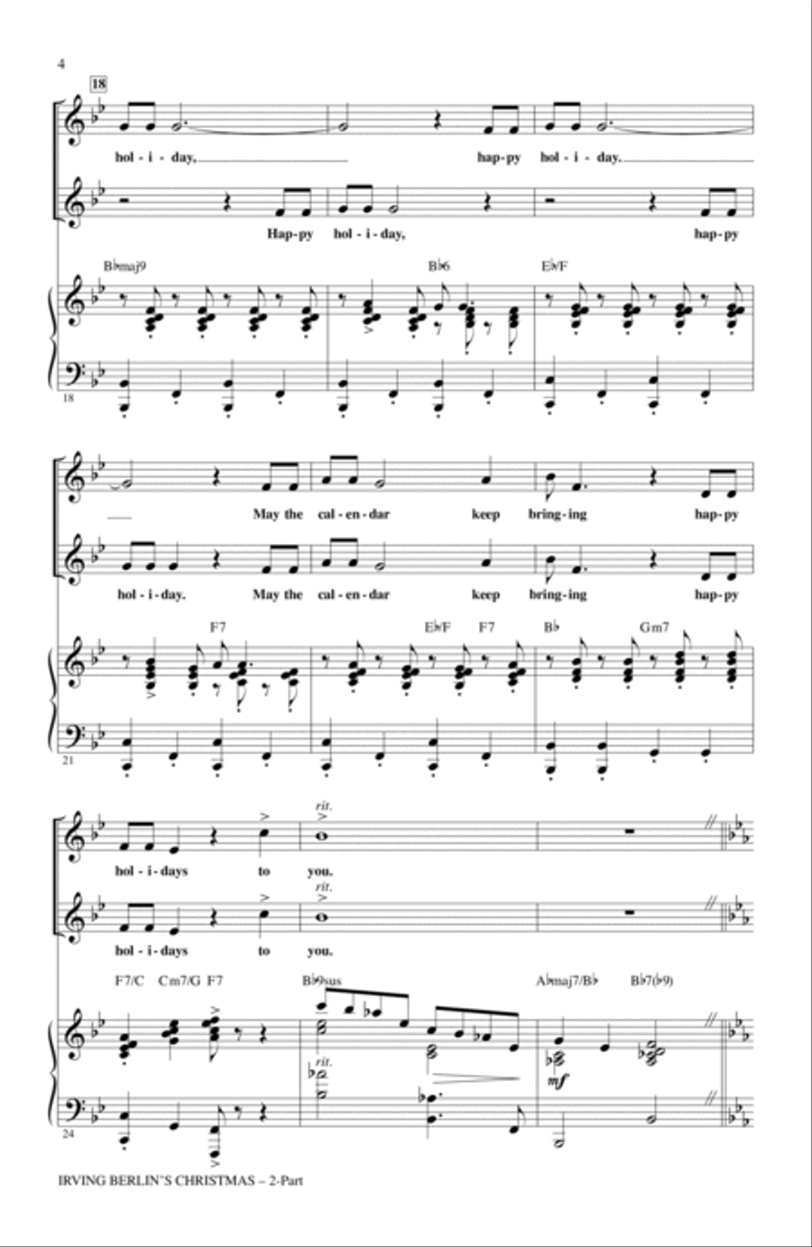 Irving Berlin's Christmas (Medley) 2-Part scores gallery preview page 3