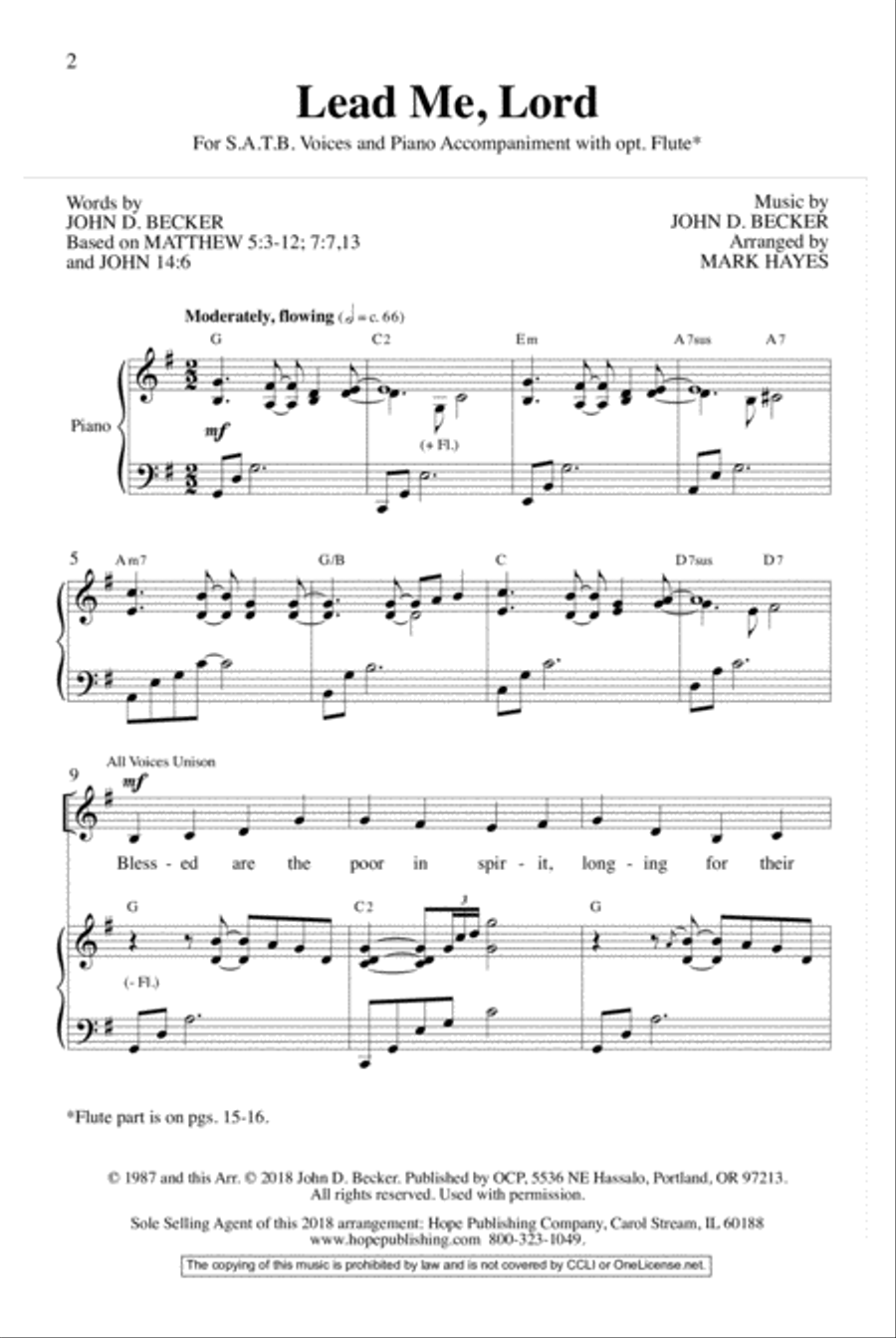 Lead Me, Lord Choir scores gallery preview page 2