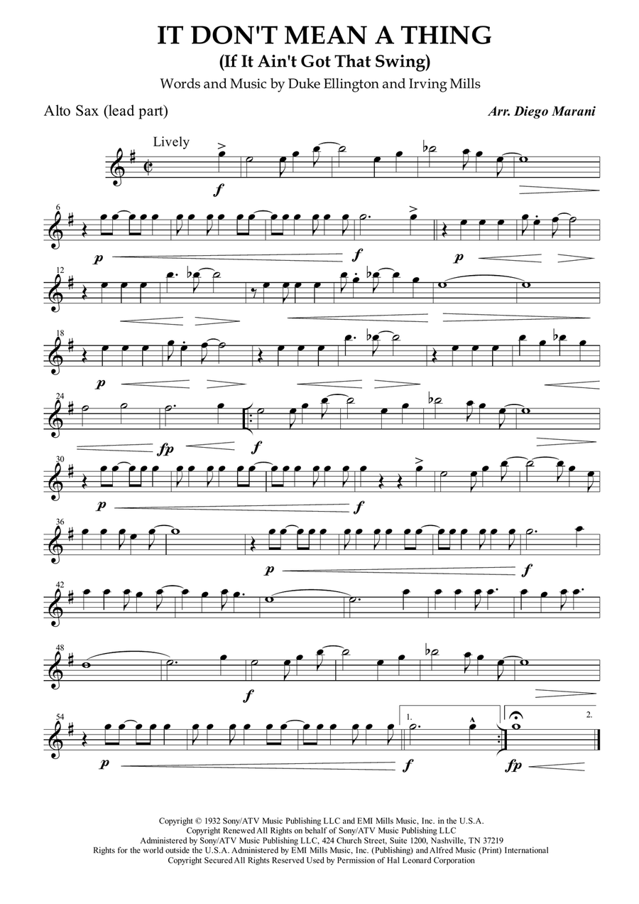 It Don't Mean A Thing (If It Ain't Got That Swing) Woodwind Quartet scores gallery preview page 1