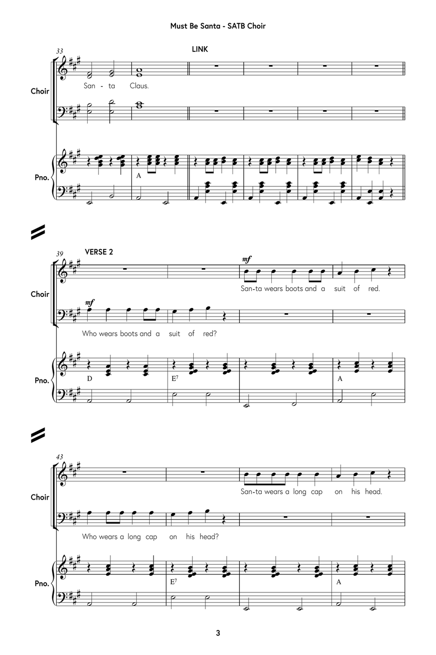 Must Be Santa 4-Part scores gallery preview page 3