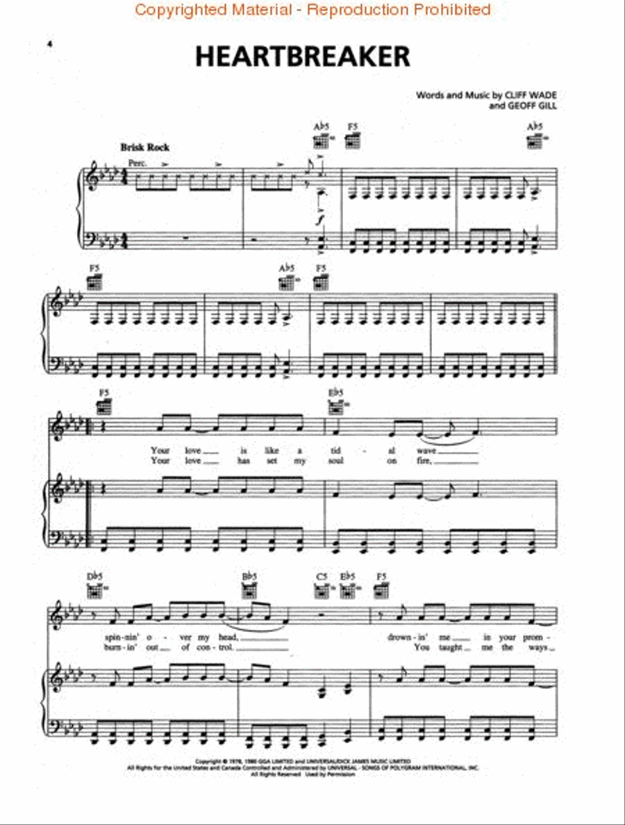 Pat Benatar – Greatest Hits Piano, Vocal, Guitar scores gallery preview page 2