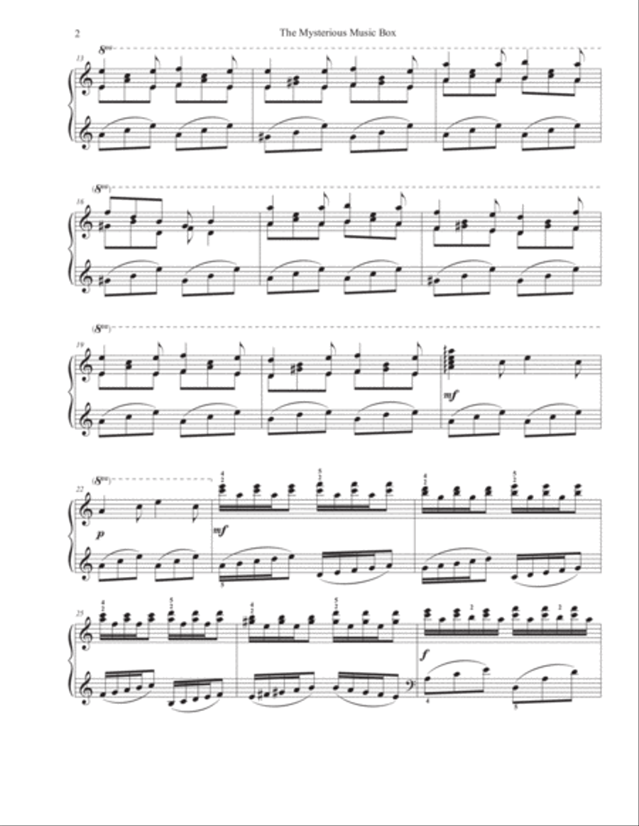 The Winter music Box The Winter music Box Piano Solo scores gallery preview page 2
