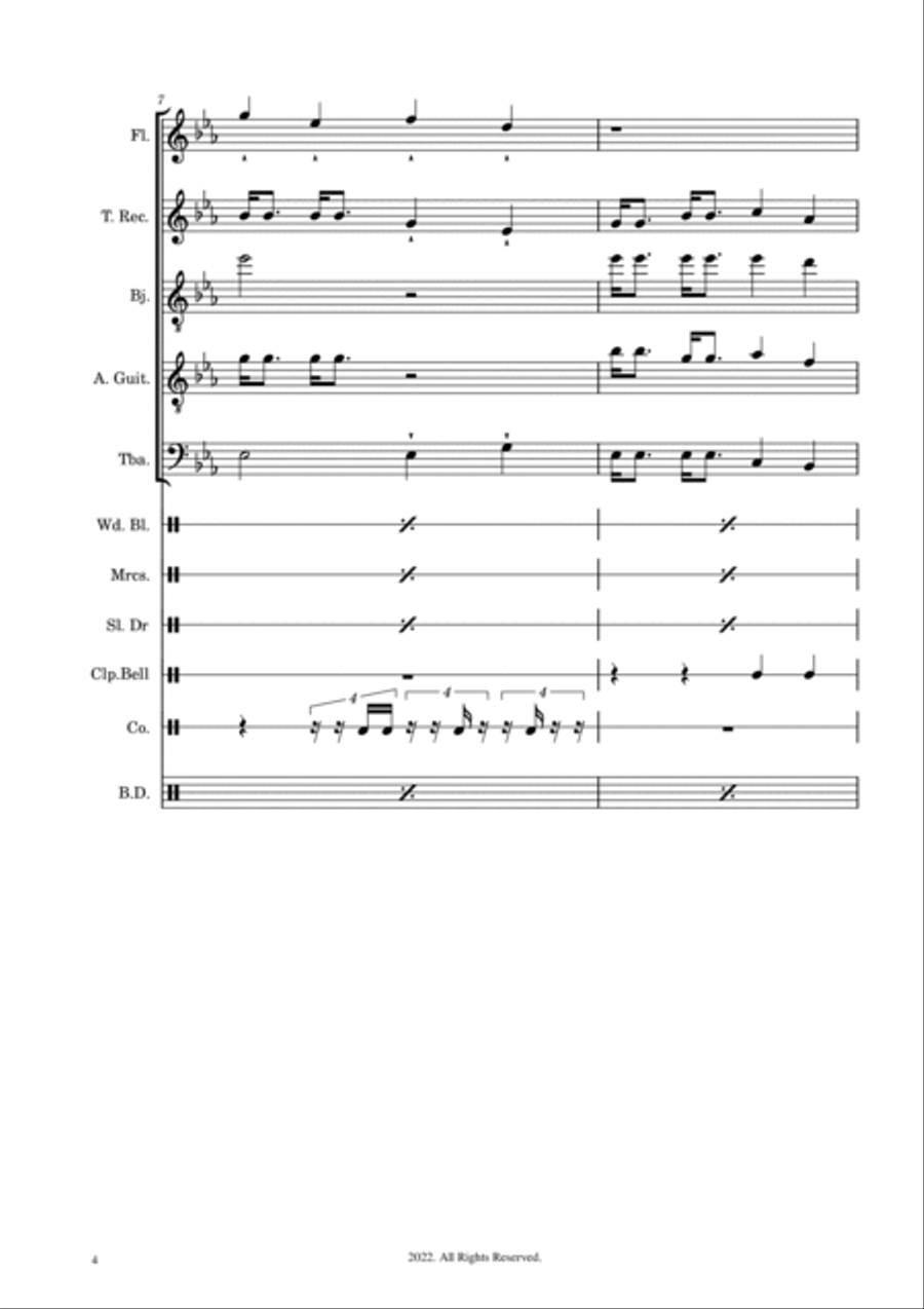 Nwa Nnunu (African Dance) Full Orchestra scores gallery preview page 4