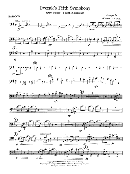 Dvorák's 5th Symphony ("New World," 4th Movement): Bassoon