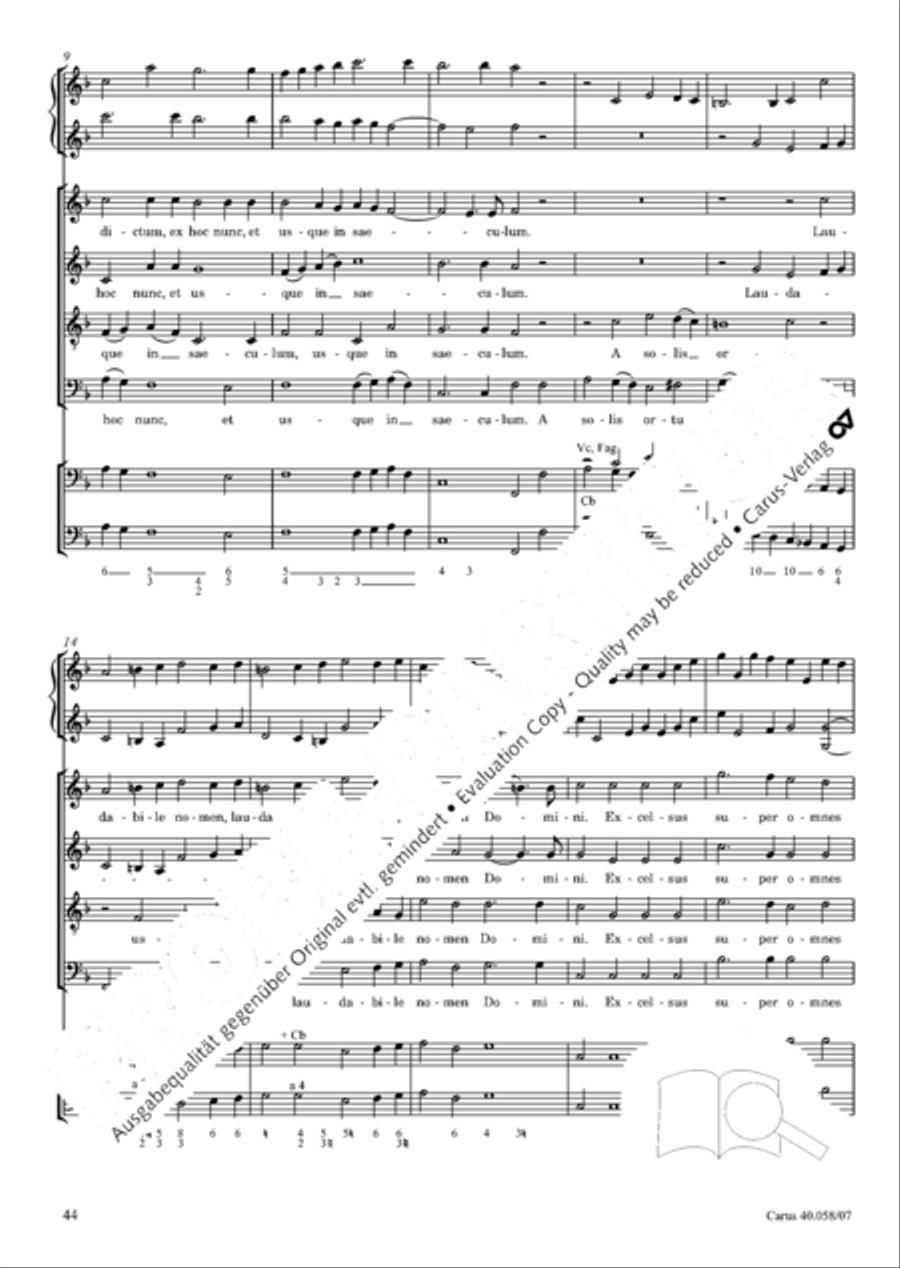 Vesperae solennes de Dominica 4-Part scores gallery preview page 49
