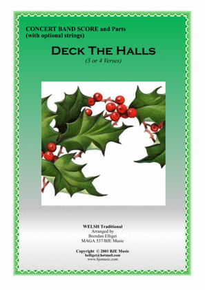 Book cover for Deck The Halls - Concert Band with Optional Strings score and Parts PDF