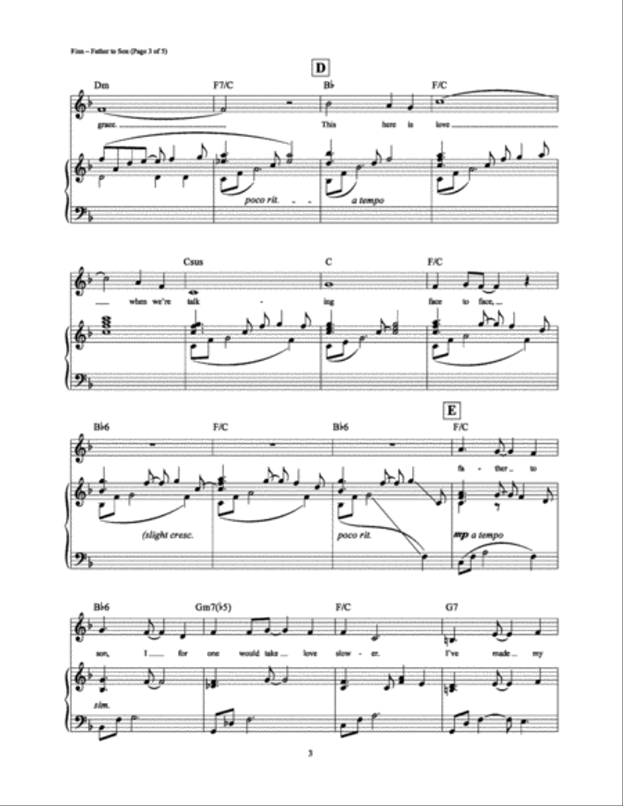 Father to Son Piano, Vocal, Guitar scores gallery preview page 3