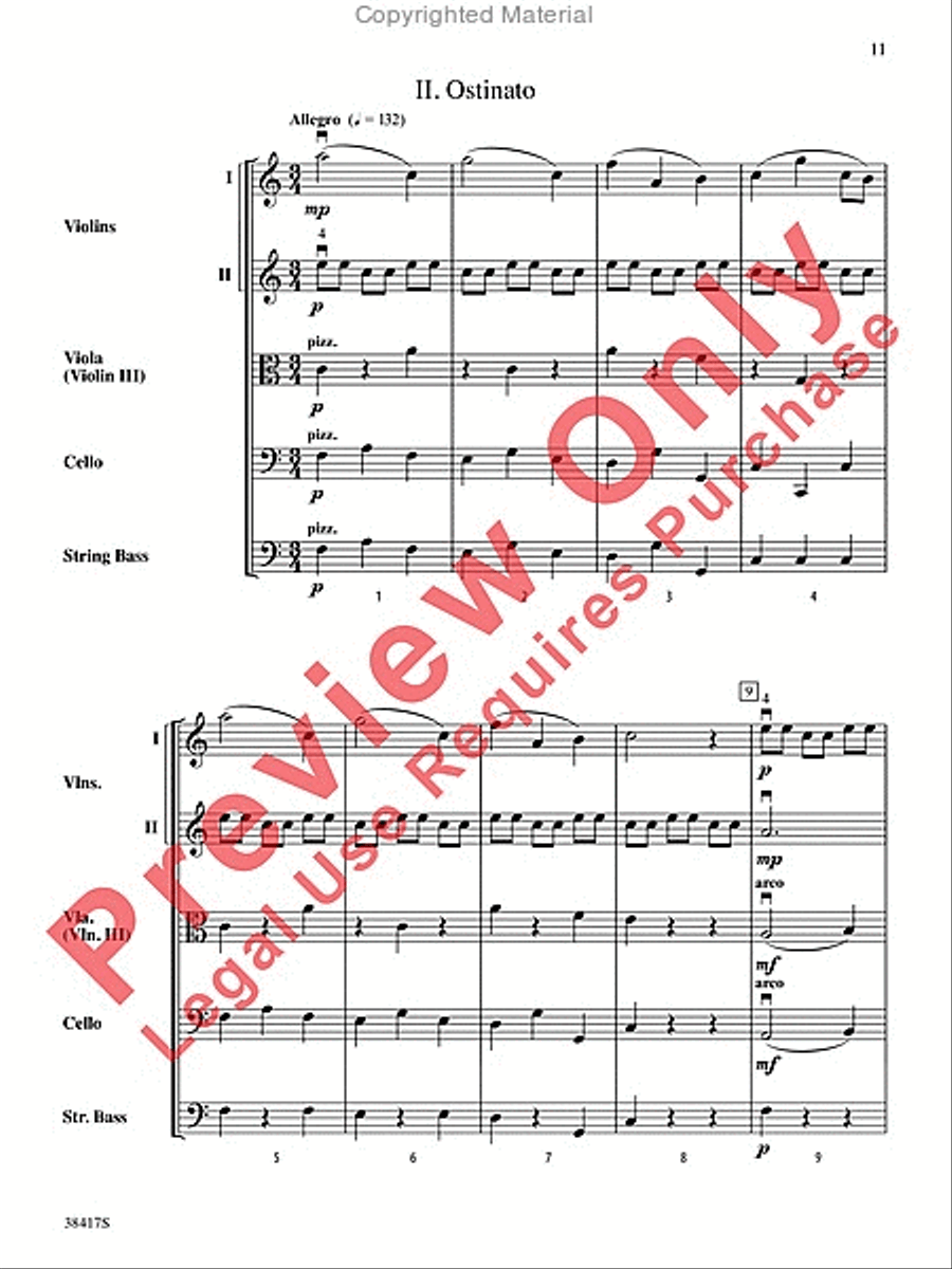 Themes from St. Paul's Suite String Orchestra scores gallery preview page 12