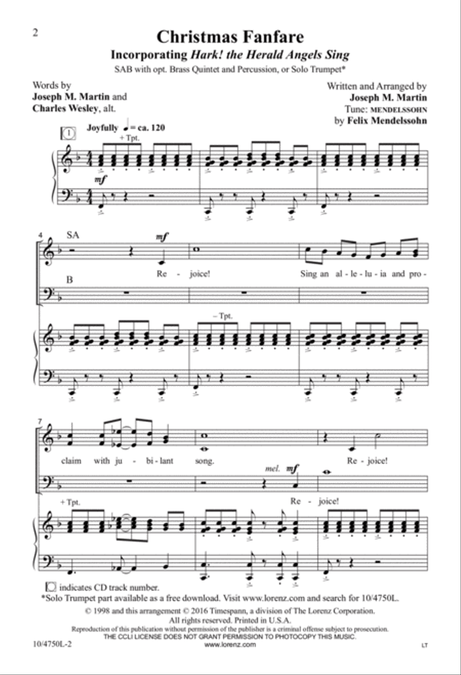 Christmas Fanfare Christmas Fanfare 3-Part scores gallery preview page 2