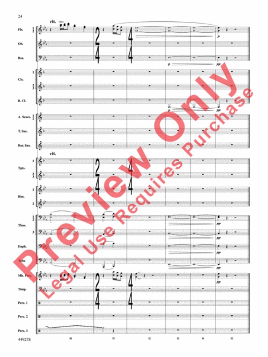 At the Movies with John Williams Concert Band scores gallery preview page 25