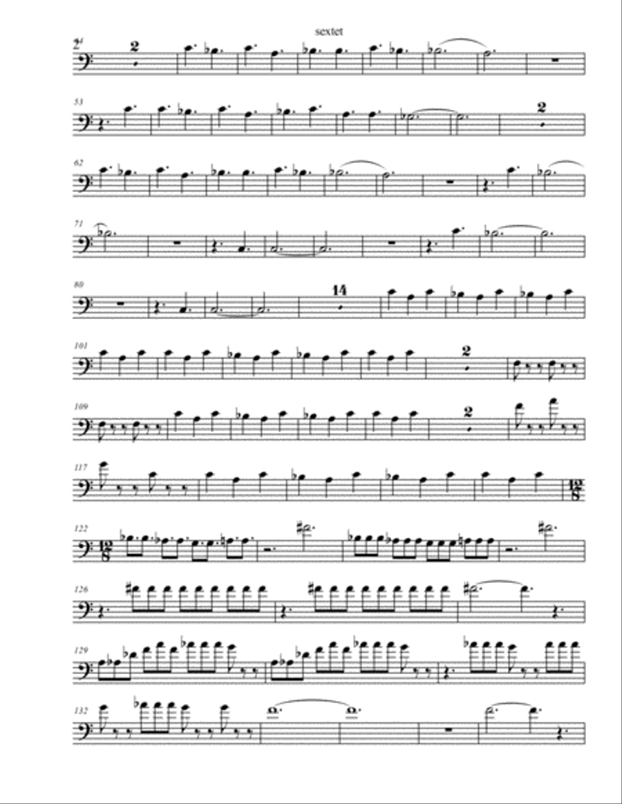 Fantasy for 6 Tubas : Euphonium 1 Euphonium scores gallery preview page 2