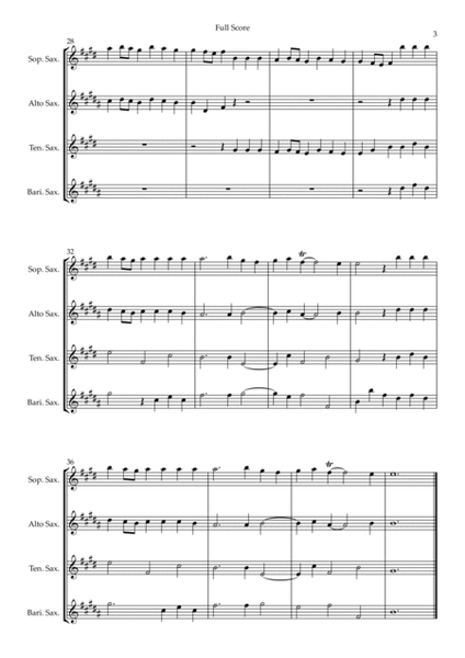 Hornpipe (G.F. Handel HWV 348-350) for Saxophone Quartet image number null