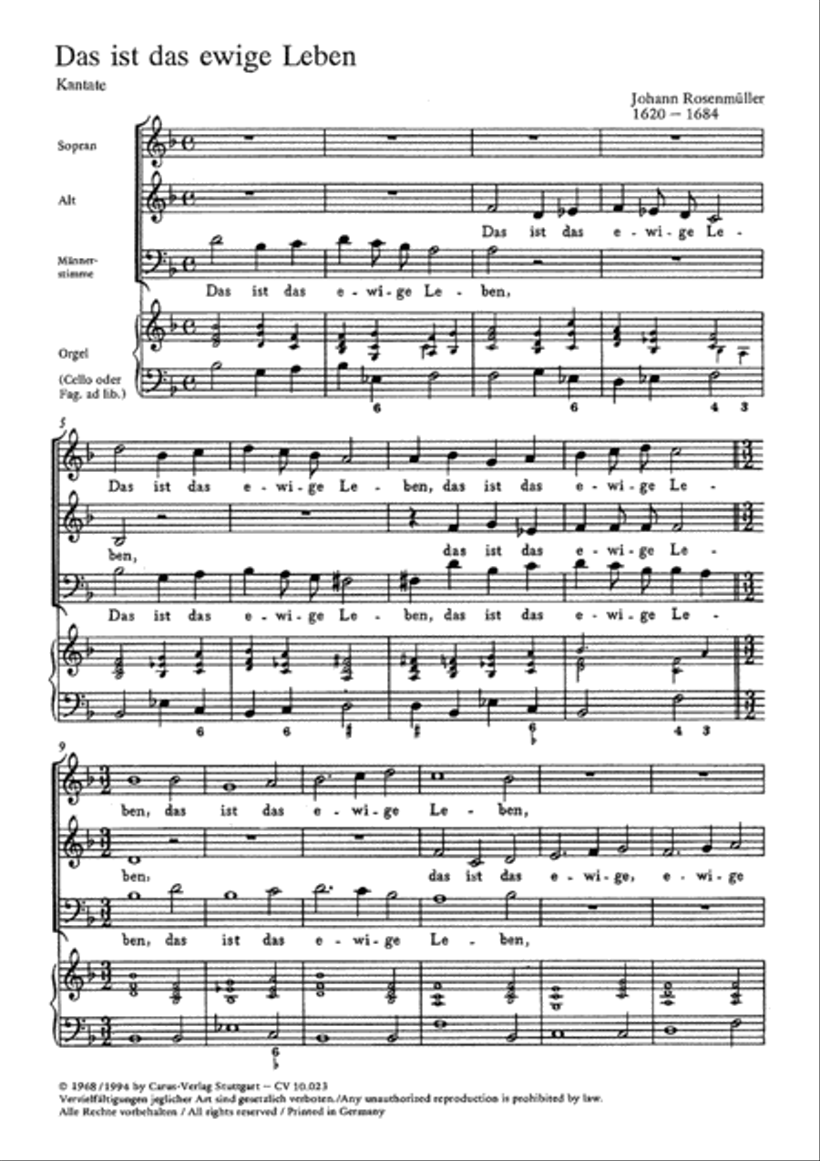 Das ist das ewige Leben 3-Part scores gallery preview page 1
