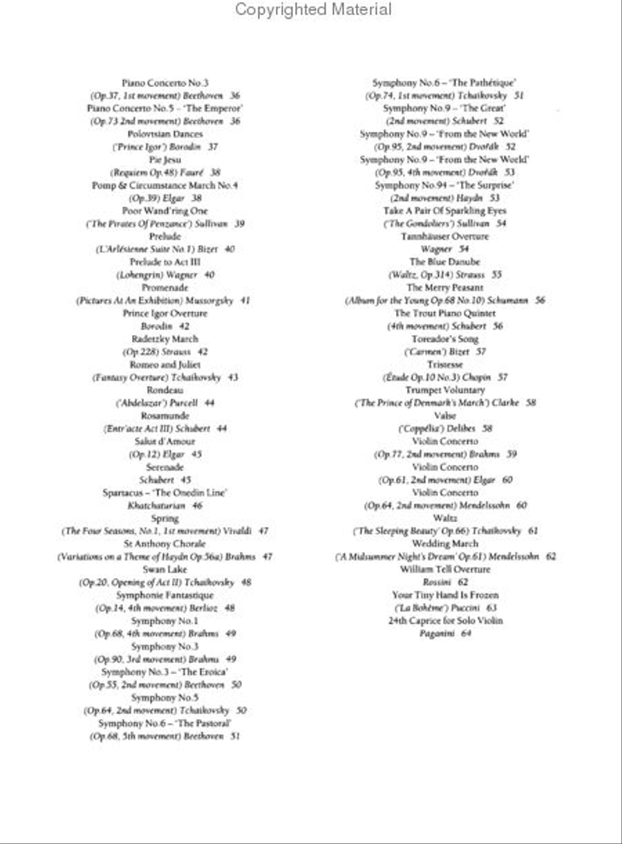 100 Classical Themes for Flute Flute Solo scores gallery preview page 3